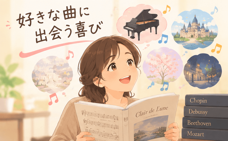 弾きたい曲が、目標になる